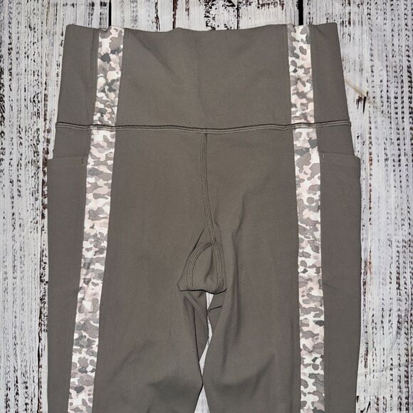 Athleta Olive Leggings with Camo Stripes - Picture 2 of 5